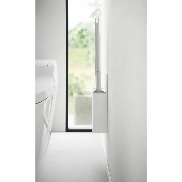 【Plate】ウォール流せるトイレブラシホルダー プレート 石こうボード壁対応 ホワイト