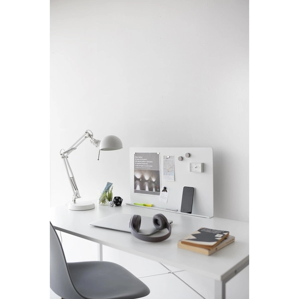 【tower】デスク横トレー付きスチールパネル タワー ホワイト