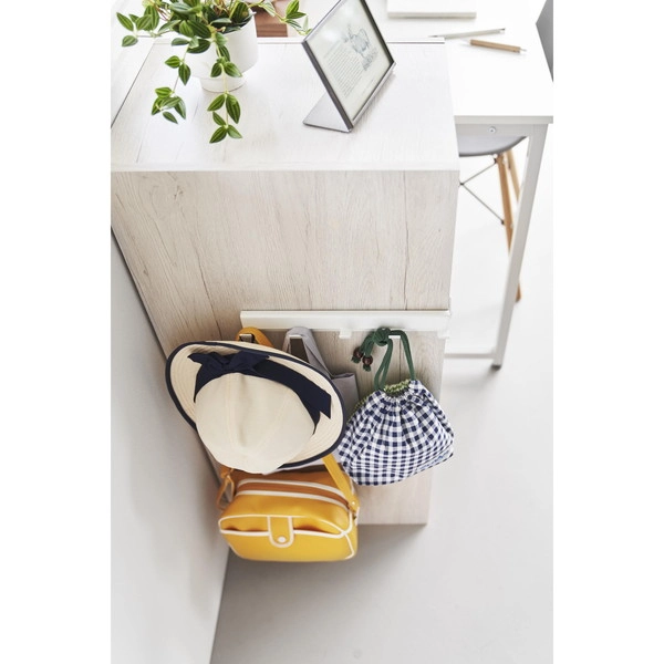 【smart】カラーボックスに差し込めるフック5連 スマート ホワイト