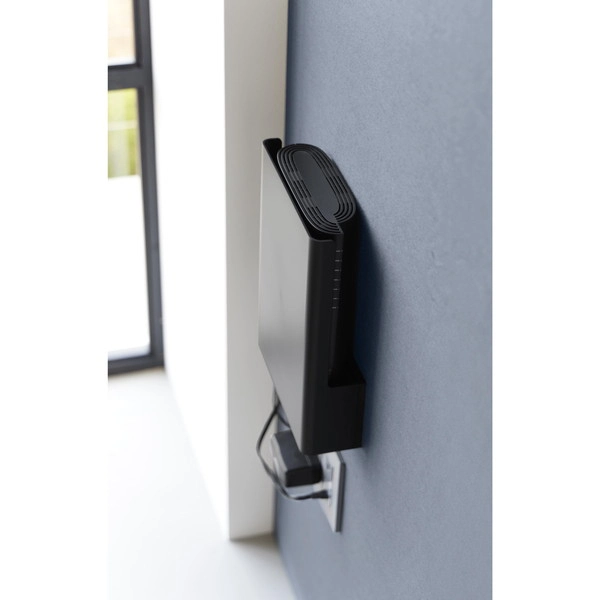 【tower】ウォール隠せるルーター収納 タワー Sサイズ 石こうボード壁対応 ブラック