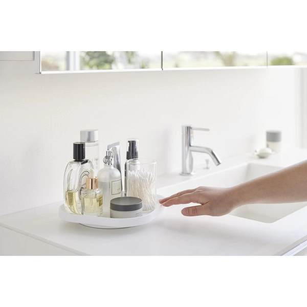 【Plate】回転式収納トレー プレート ホワイト