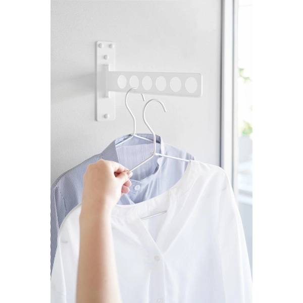 【tower】ウォール衣類ハンガー タワー 石こうボード壁対応 ホワイト