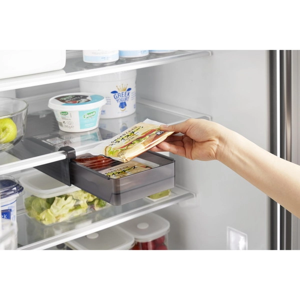 【tower】冷蔵庫中棚下高さ調節ラック タワー S ブラック