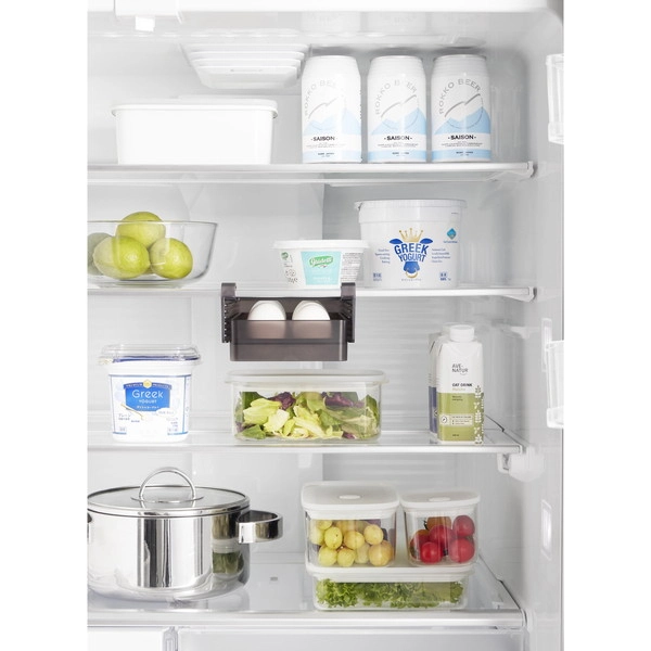 【tower】冷蔵庫中棚下高さ調節卵ラック タワー S ブラック