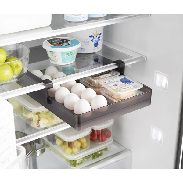 【tower】冷蔵庫中棚下高さ調節卵ラック タワー L ブラック