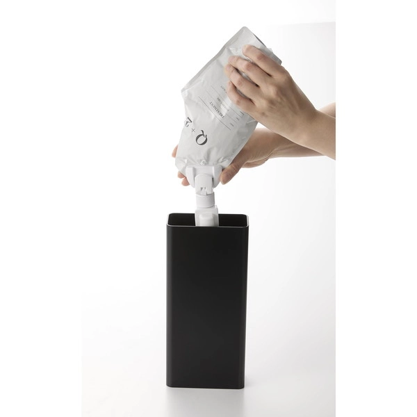 【tower】マグネットバスルーム詰め替えパウチディスペンサー収納ホルダー タワー L ブラック