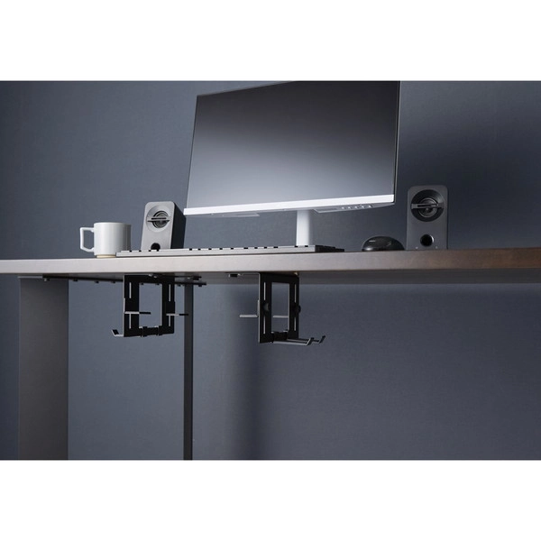 【smart】可動式デスク下ゲーム機ホルダー スマート ブラック