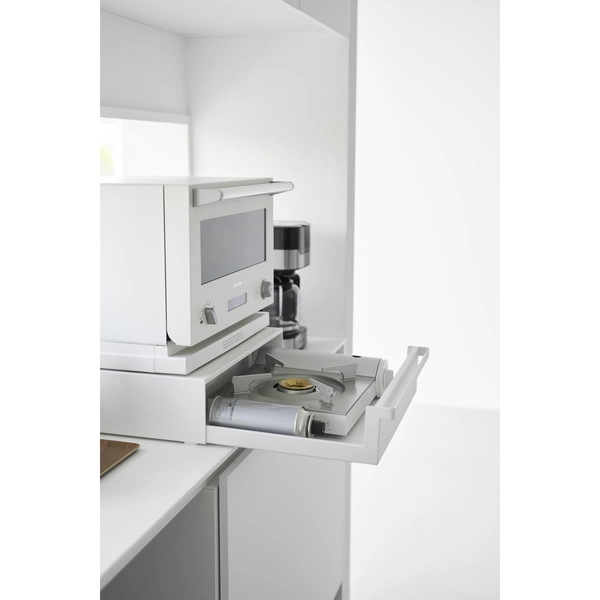 【tower】カセットコンロが入る家電下ラック タワー 1段 ホワイト