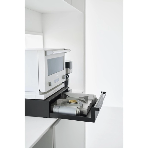 【tower】カセットコンロが入る家電下ラック タワー 1段 ブラック