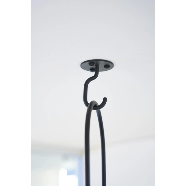 【tower】天井から吊り下げできるプランターフック タワー 石こうボード壁対応 ブラック