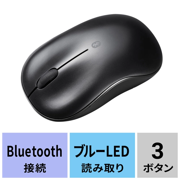 BluetoothブルーLEDマウス MA-BB312BK