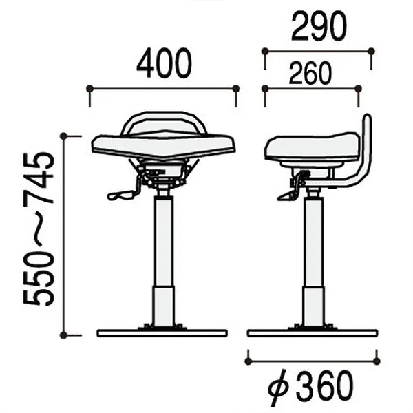 スタンドワークチェア UWS-100