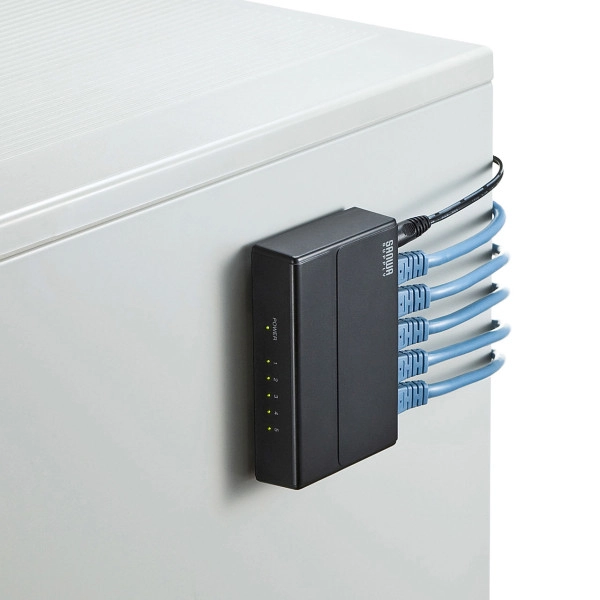 ギガビット対応 スイッチングハブ(5ポート・マグネット付き) LAN-GIGAP501BK