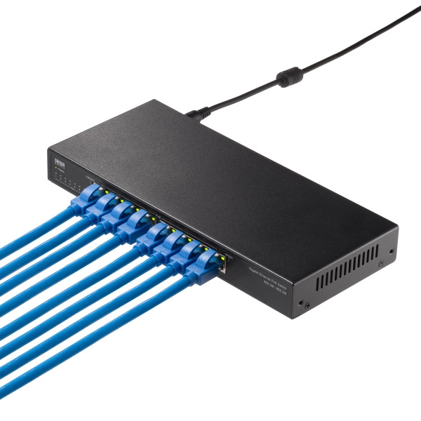 ギガビット対応PoEスイッチングハブ(8ポート) LAN-GIGAPOE82