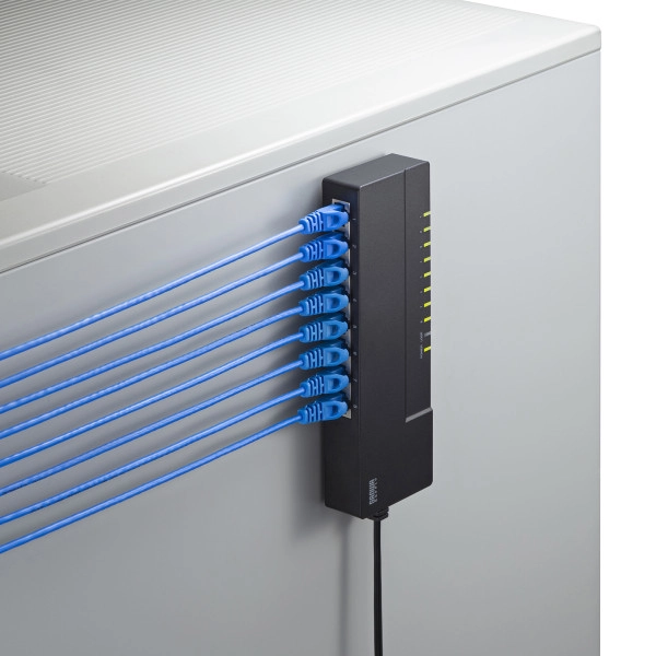 ギガビット対応 タップ型スイッチングハブ(8ポート・マグネット付き) LAN-GIGAT803BK