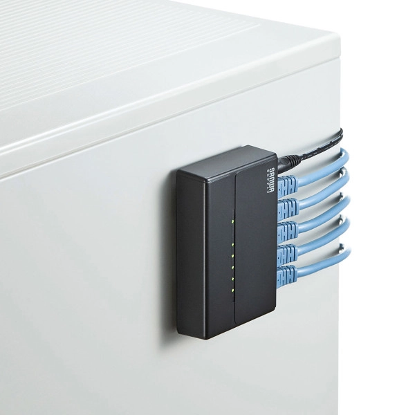 スイッチングハブ(5ポート・マグネット付き) LAN-SWHP501BK