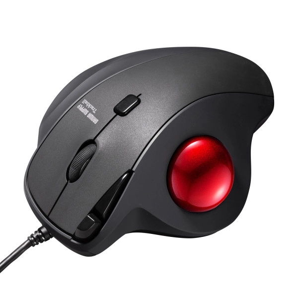 有線トラックボール(静音・5ボタン・親指操作タイプ) MA-TB184BK