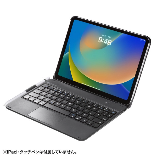 10.9インチiPad専用ケース付きキーボード タッチパッド内蔵 SKB-BTIPAD3BK