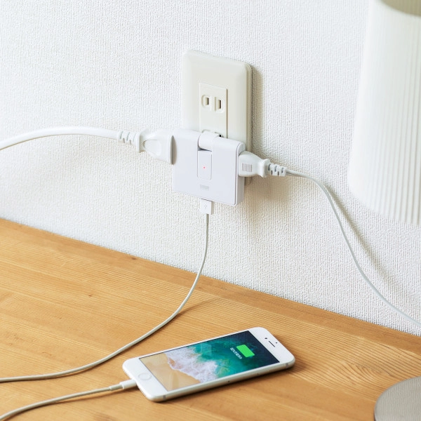 USB充電ポート付きモバイルタップ TAP-B104UN