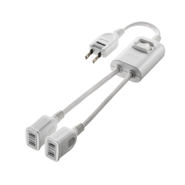 一括集中スイッチ付き電源延長コード ホワイト TAP-EX2SWW