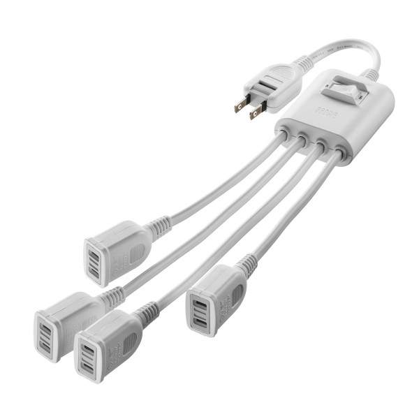 一括集中スイッチ付き電源延長コード ホワイト TAP-EX4SWW