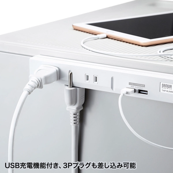 スリムタップUSB充電機能付き TAP-SLIM5U-3