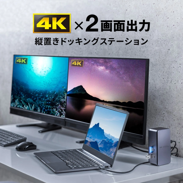 USB Type-Cドッキングステーション（HDMI×2画面出力対応） USB-CVDK12