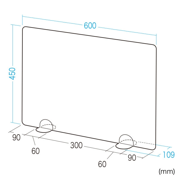 デスクパーティション（フェルト/W600×H450mm） SPT-DPJRF60H