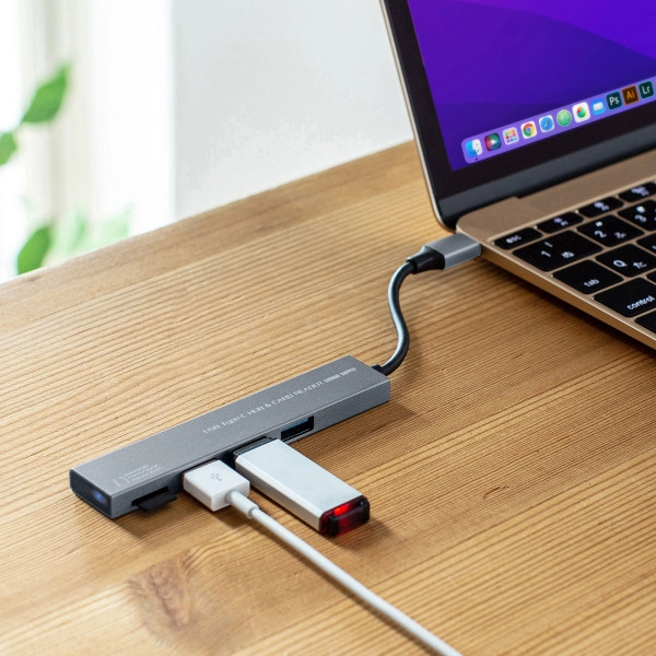 Type-C 3ポート コンボスリムハブ（カードリーダー付き） USB-3TCHC19S