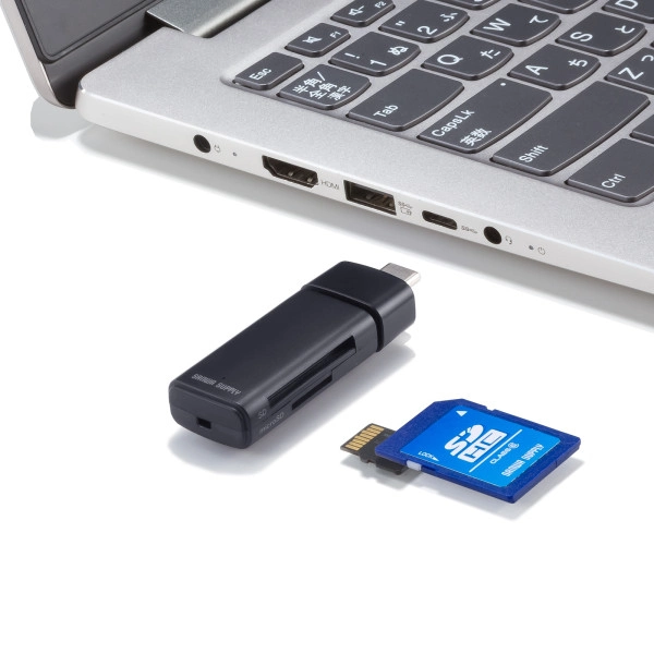 USB 5Gbps Type-C カードリーダー ADR-5TCMSD1BK