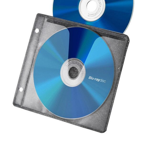 ブルーレイディスク対応不織布ケース（リング穴付き・50枚入り・ブラック） FCD-FRBD50BK