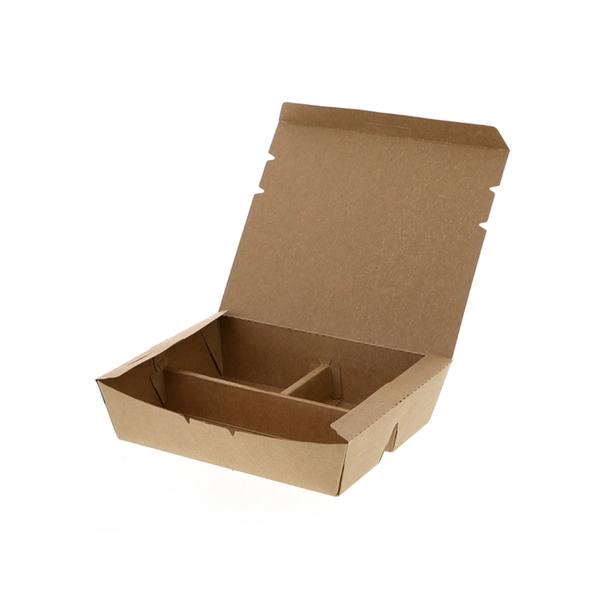 【HEIKO】エコランチボックス 3仕切 クラフト 20枚×20 (400枚)