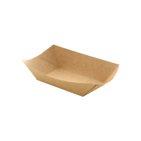 【HEIKO】紙トレー クラフトフードトレー 深型 L 100枚×5 (500枚)