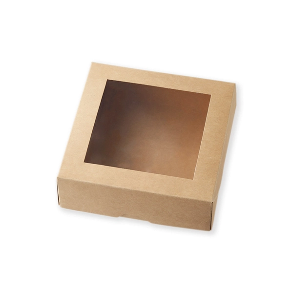 【HEIKO】窓付きランチボックス 16-16 未晒無地 10枚