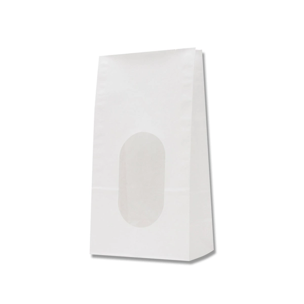 【HEIKO】紙袋 窓付袋(内側ラミネート) No.6 白無地 50枚×20 (1000枚)
