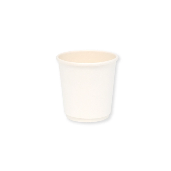 紙コップ 二重断熱カップ 4オンス(120ml) 口径60mm 白無地 40個