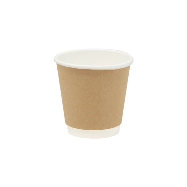 【HEIKO】紙コップ 二重断熱カップ 6オンス 口径80mm 未晒 25個