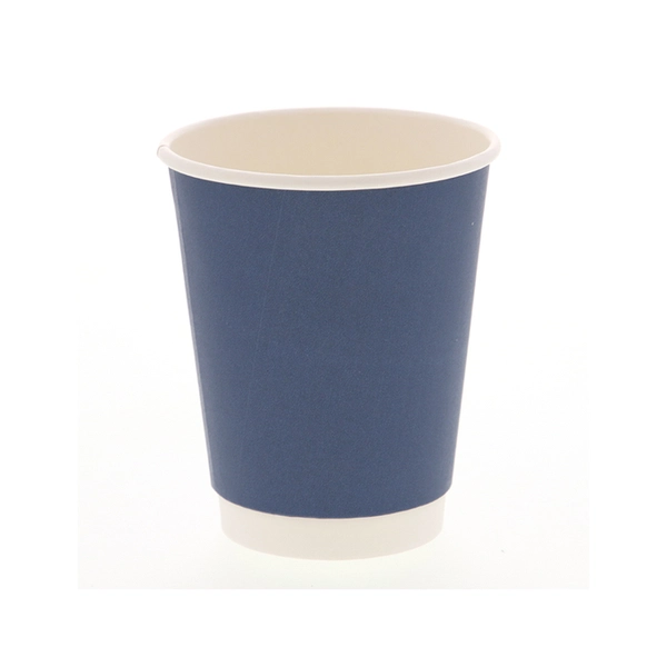 紙コップ 二重断熱カップ 12オンス(400ml) 口径90mm ネイビー 25個