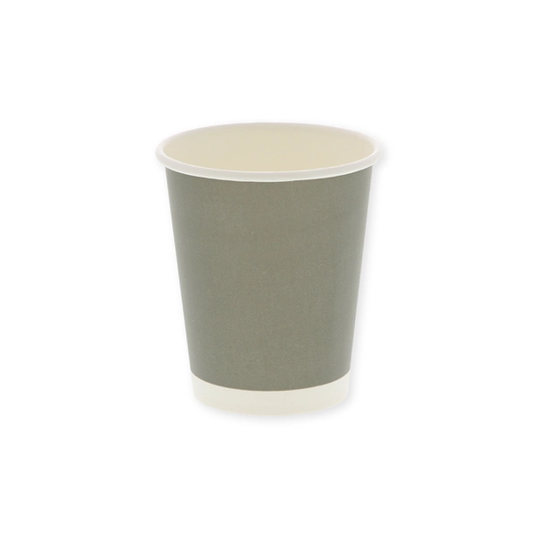 【HEIKO】紙コップ(ペーパーカップ) アイス・ホット兼用 8オンス 口径80mm ライトグレー 50個