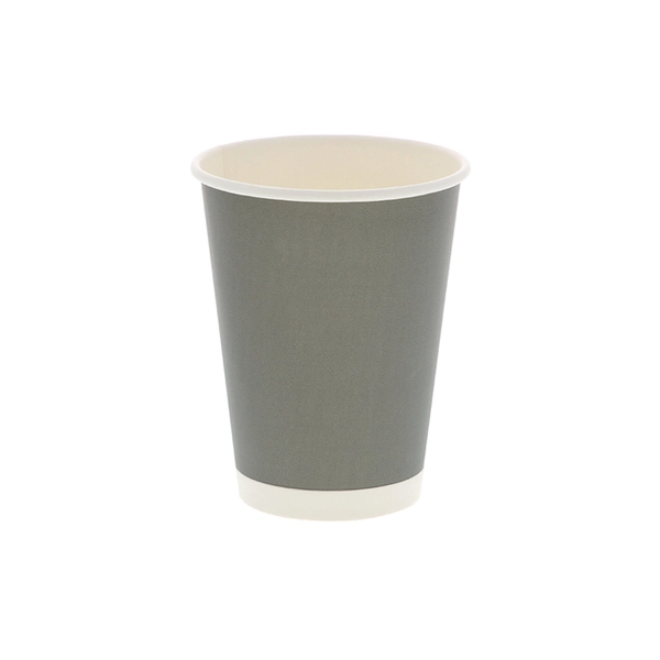 【HEIKO】紙コップ(ペーパーカップ) アイス・ホット兼用 12オンス 口径90mm ライトグレー 50個