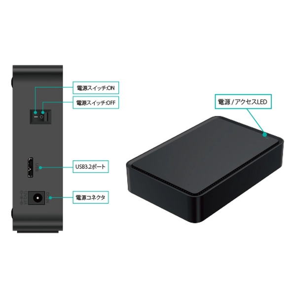 フィールドスリー 3.5インチ 外付けHDD (4TB) MAL34000EX3-BK-AYASE-JP