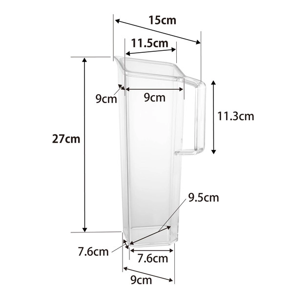 【tower】ハンドル付き冷水筒 タワー 1.2L ホワイト