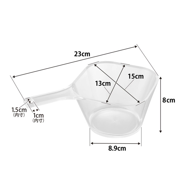 【tower】電子レンジ対応洗いやすいハンドル付き下ごしらえボウル タワー L クリア