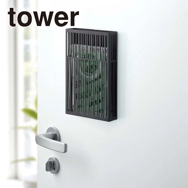 【tower】マグネット虫除けプレートカバー タワー ブラック