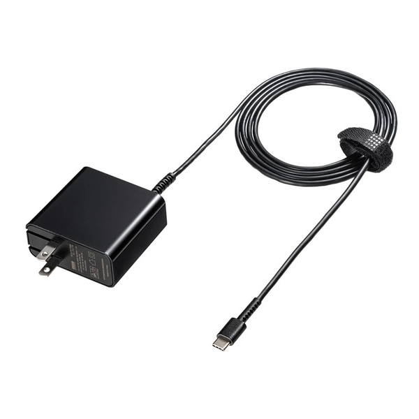 USB Power Delivery対応AC充電器 (PD45W・Type-Cケーブル一体型) ACA-PD75BK