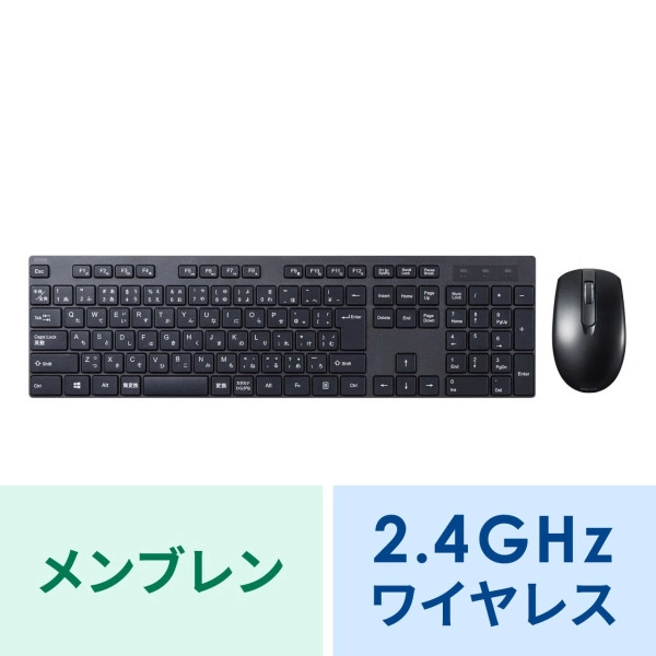 静音マウス付ワイヤレスキーボード SKB-WL39SETBK