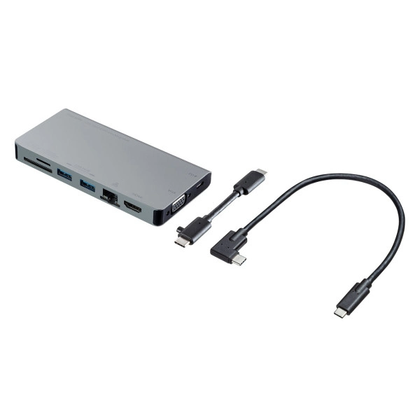 USB Type-C ドッキングハブ(VGA・HDMI・LANポート・カードリーダー搭載) USB-3TCH13S2