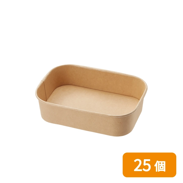 【HEIKO】食品容器 未晒フードカップPP 長角 500ml 25個