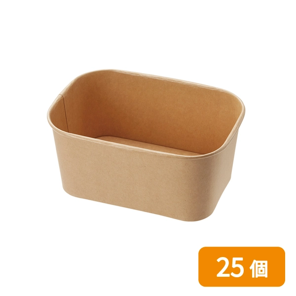 【HEIKO】食品容器 未晒フードカップPP 長角 1000ml 25個