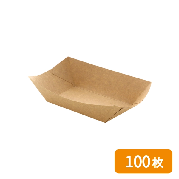 【HEIKO】紙トレー クラフトフードトレー 深型 L 100枚